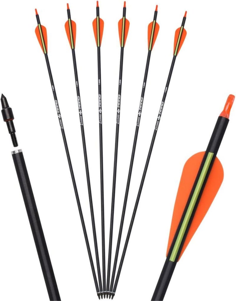 Yls Carbon Archery Arrows Practice Arrows Detachable Arrowhead and Nock 4 inch Streamlined TPU Feathers Perfect for Youth BeginnerTarget Practice and Outdoor Shooting - Image 4